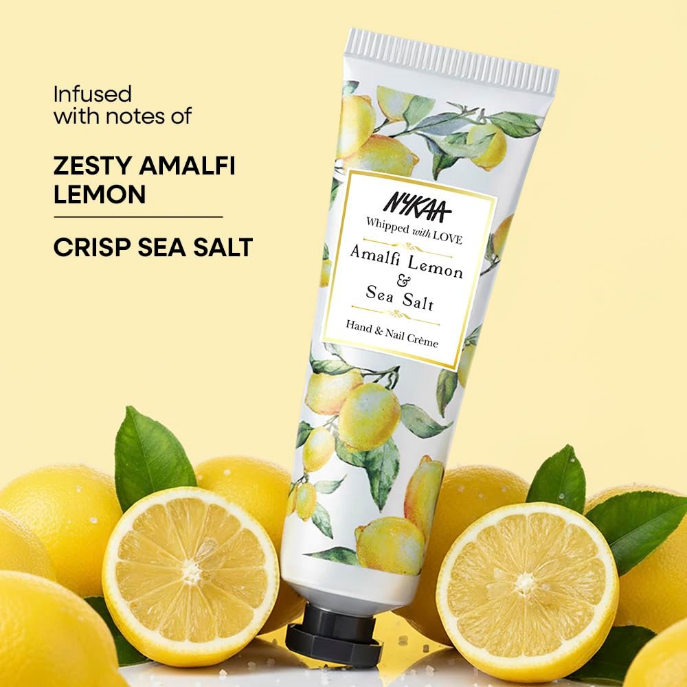Nykaa Amalfi Lemon & Sea Salt Hand & Nail Creme, 30ml| With Avocado, Almond Oil, Jojoba Oil & Hyaluronic Acid| Moisturises & Nourishes Skin| Combats Dryness| Non-Greasy & Non-Sticky Formula thumbnail
