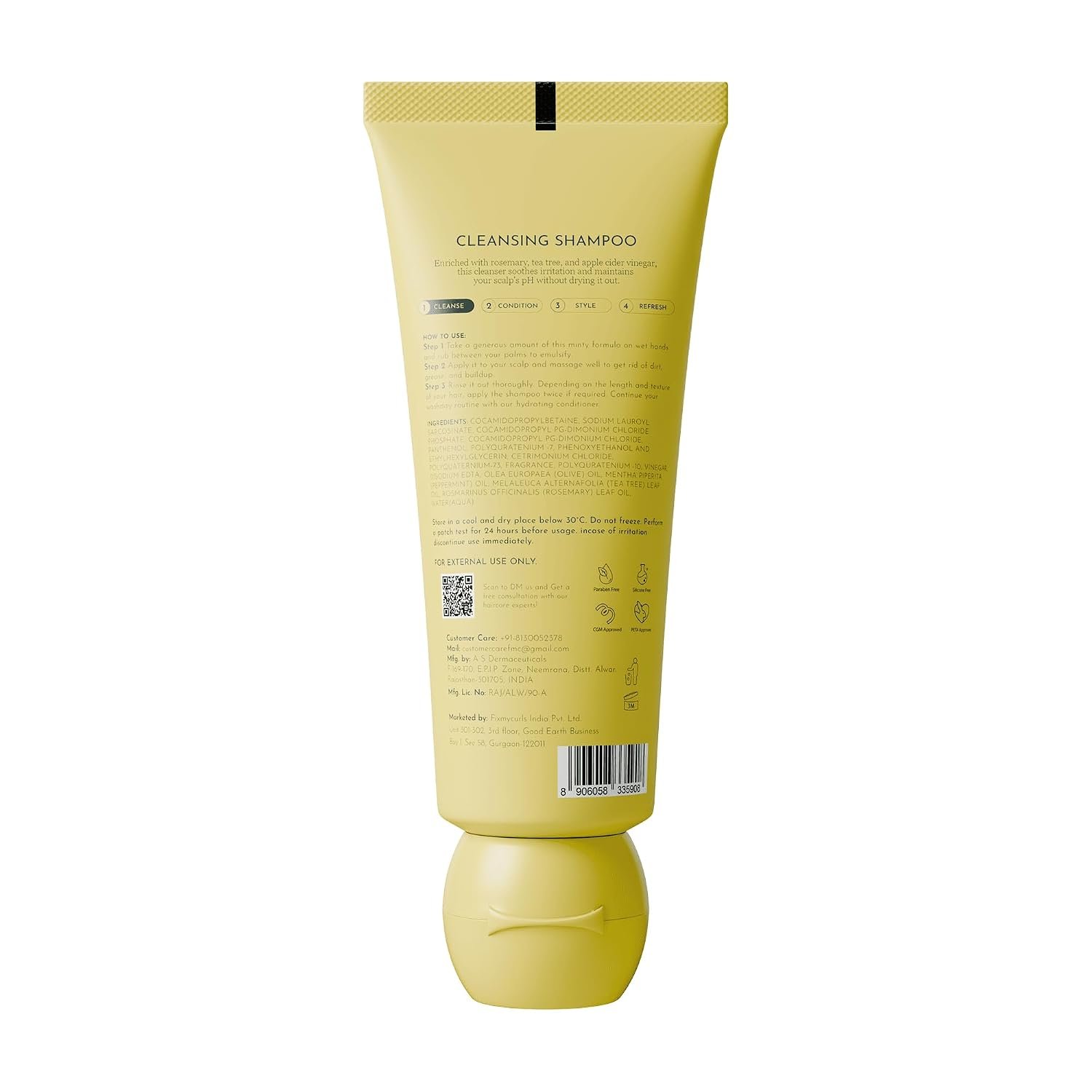 Fix My Curls Cleansing Shampoo | For Curly, Wavy, Frizzy Hair | Clarifying Shampoo with Anti-Dandruff, & Itchy Scalp Solution with Apple Cider Vinegar & Tea Tree Oil | 50ml thumbnail
