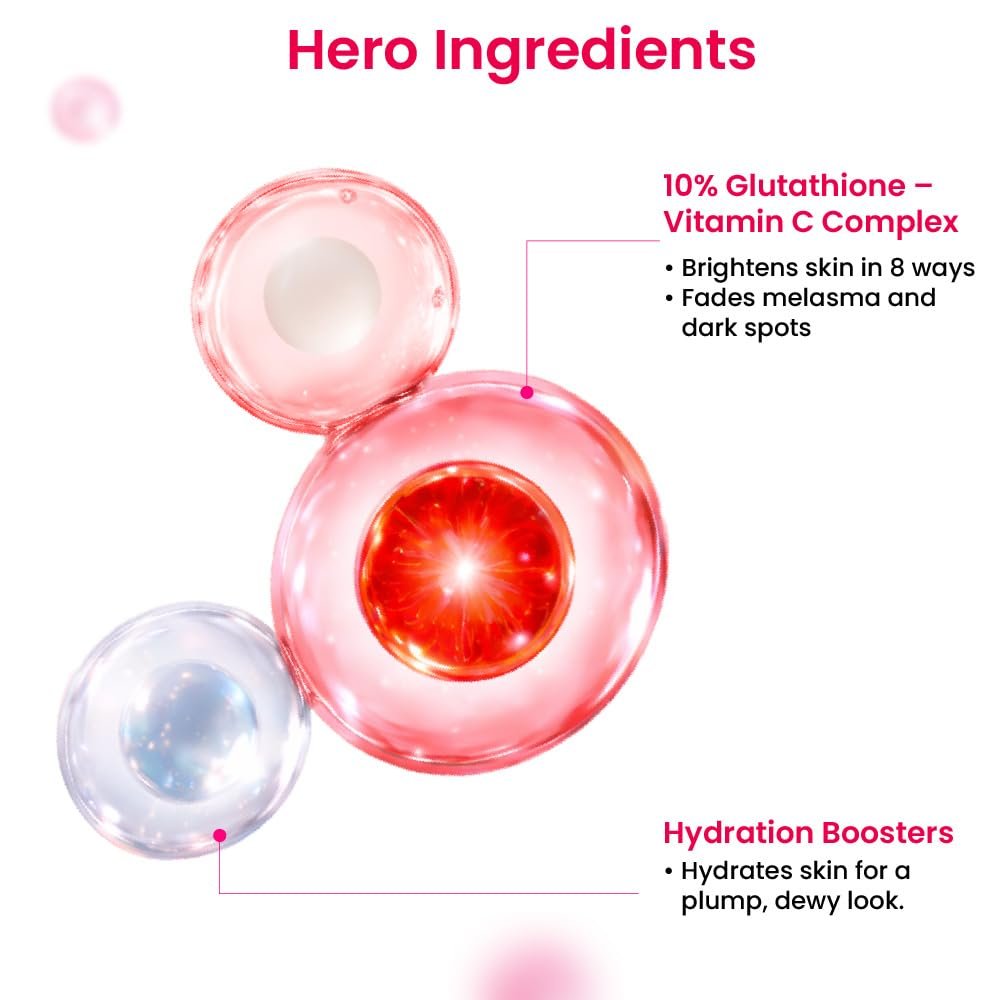 Foxtale 10% Vitamin C-Glutathione Brightening Face Serum for Glowing Skin, Treats Dark Spots, Pigmentation & Dullness, Beginner & Sensitive Skin Friendly | All Skin Types | 30ml thumbnail