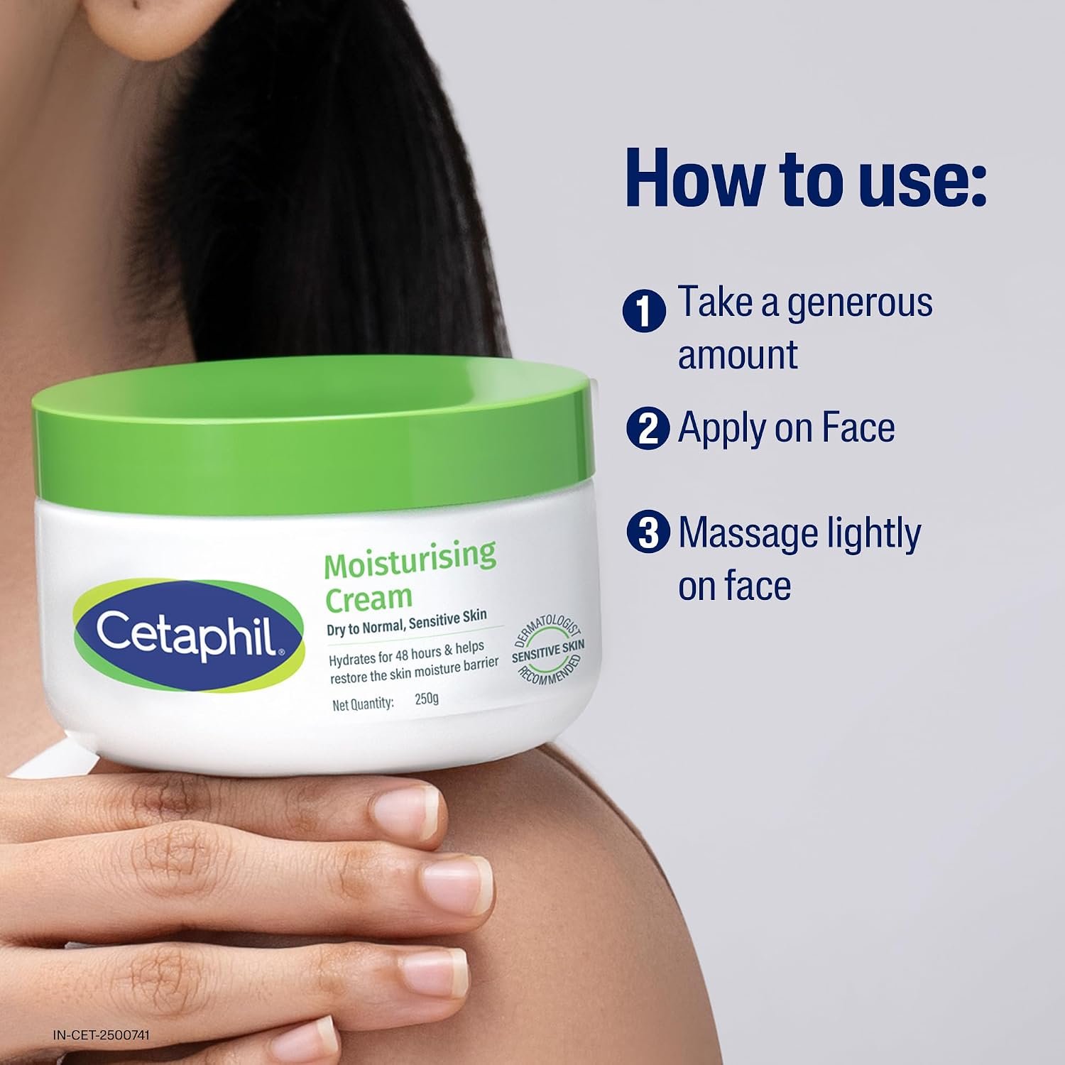 Cetaphil Moisturising Cream 100 g for Dry & Sensitive Skin | Rich Fragrance and Paraben Free Moisturiser, Prevents Moisture Loss & Repairs Skin Barrier | thumbnail