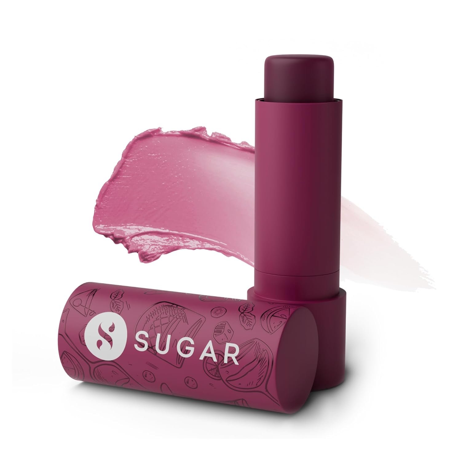 SUGAR Cosmetics Tipsy Lips Moisturing Balm with Vitamin E, Shea Butter and Jojoba Oil | Tinted Lip Balm with SPF | Lip Protection & Nourishment | 4.5gm - 07 Bramble thumbnail
