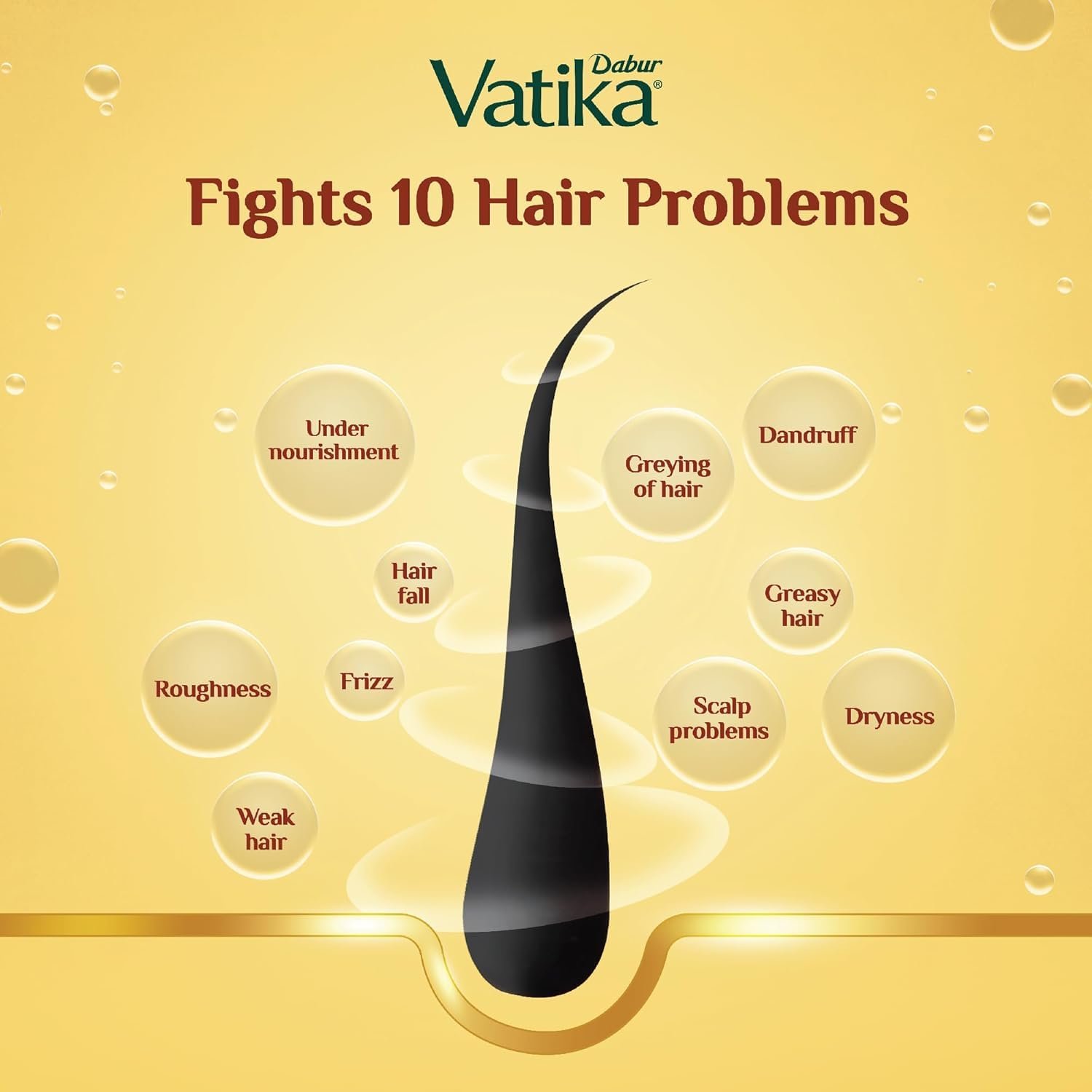 Dabur Vatika Ayurvedic Shampoo Refill Pouch - 1 L | Damage Therapy | Power of 10 Ingredients for Solving 10 Hair Problems | No Parabens | For All Hair Types thumbnail