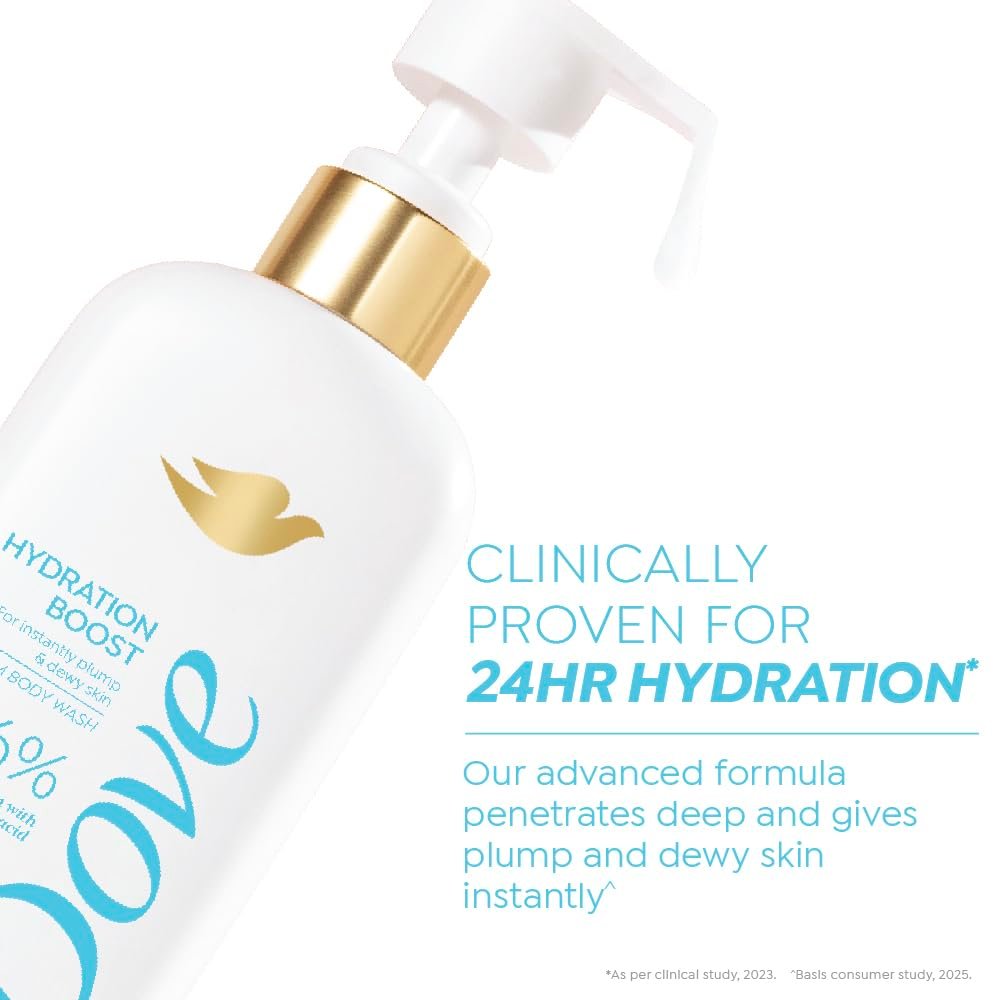 Dove Hydration Boost Serum Body Wash | 6% Hydrating Serum with Hyaluronic Acid | For instantly plump & dewy skin | Paraben & SLS free | 300 ml thumbnail
