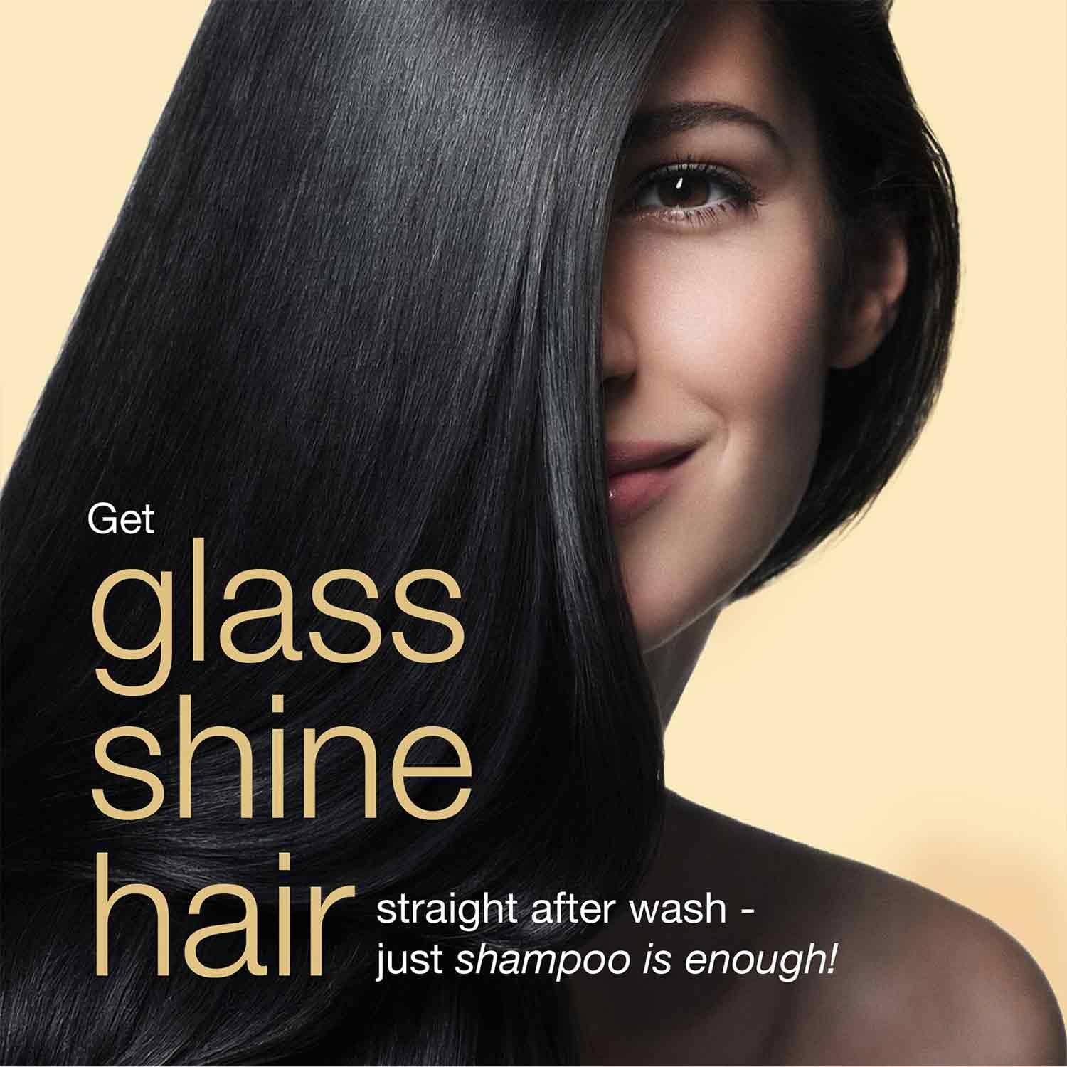 Nyle Serum Shampoo with Macadamia Oil | Glass Shine Hair Shampoo for Smooth, Soft & Shiny-Looking Hair | 340ml thumbnail