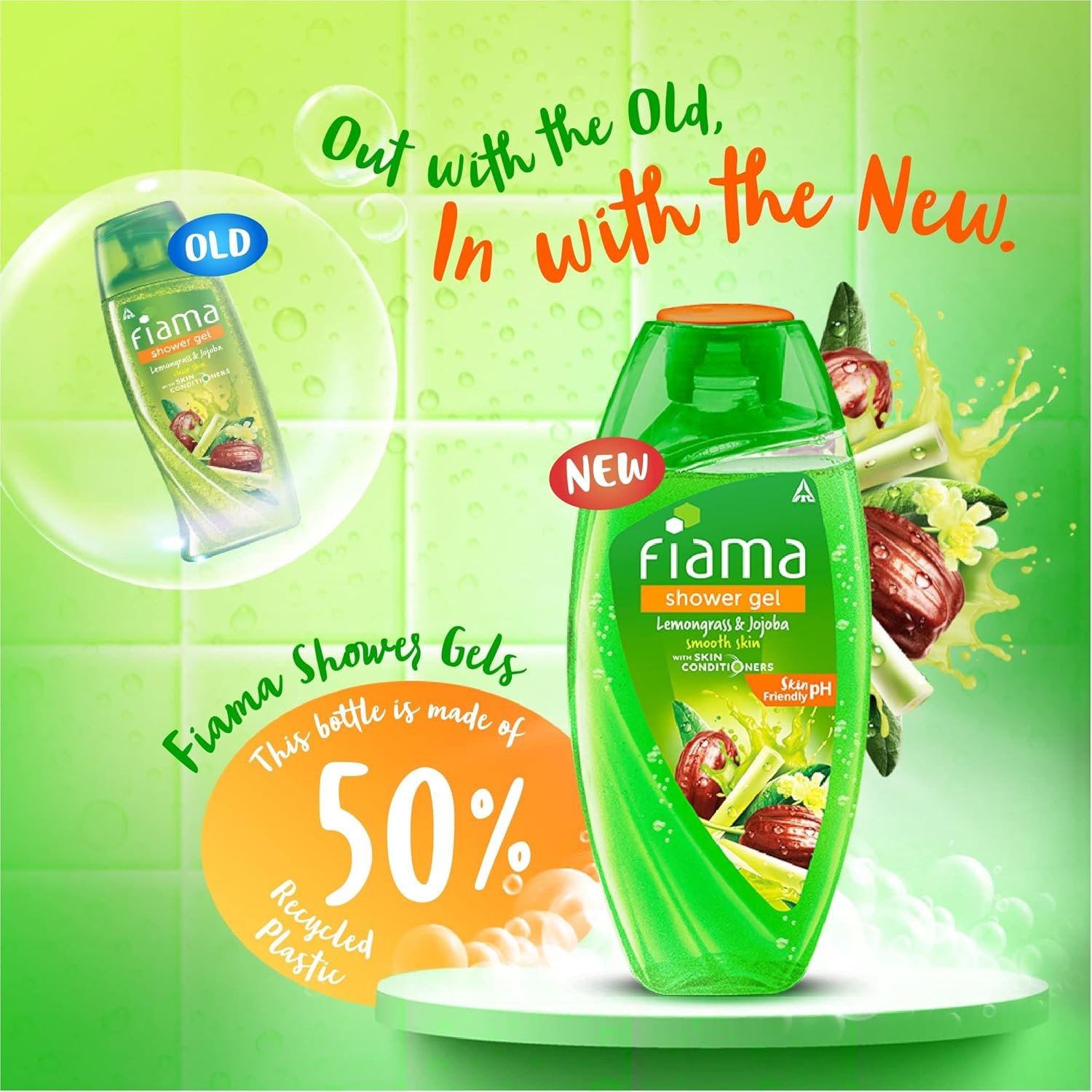 Fiama Body Wash Shower Gel Lemongrass & Jojoba, 250ml, Body Wash for Women and Men with Skin Conditioners for Smooth Skin & Gentle Exfoliation, Suitable for All Skin Types thumbnail
