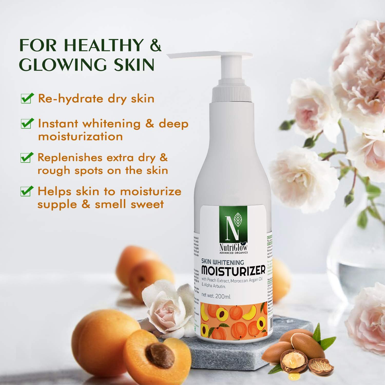 NutriGlow Advanced Organics Skin Lightening Moisturizer 200ml thumbnail