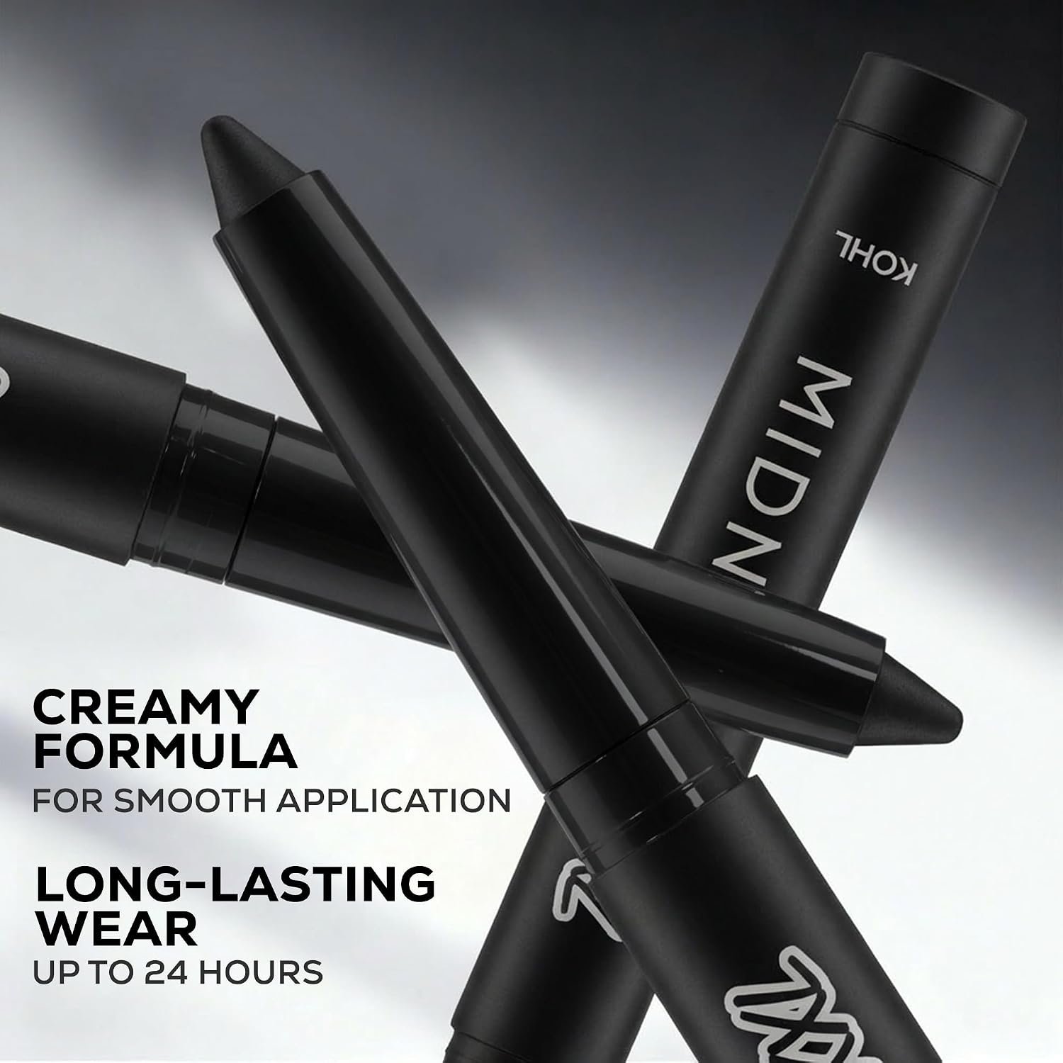 RENEE Midnight XXL Kajal | Black Kohl Pencil with Built-in Sharpener | Waterproof, Smudge-proof, 24Hr Long-Lasting | Ultra-Rich Pigment, Smooth Glide | 1.5g thumbnail