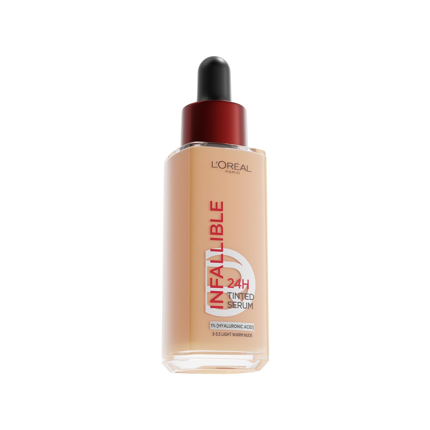 L’Oreal Paris Infallible 24H Tinted Serum Foundation, 3-3.5 Light Warm Nude