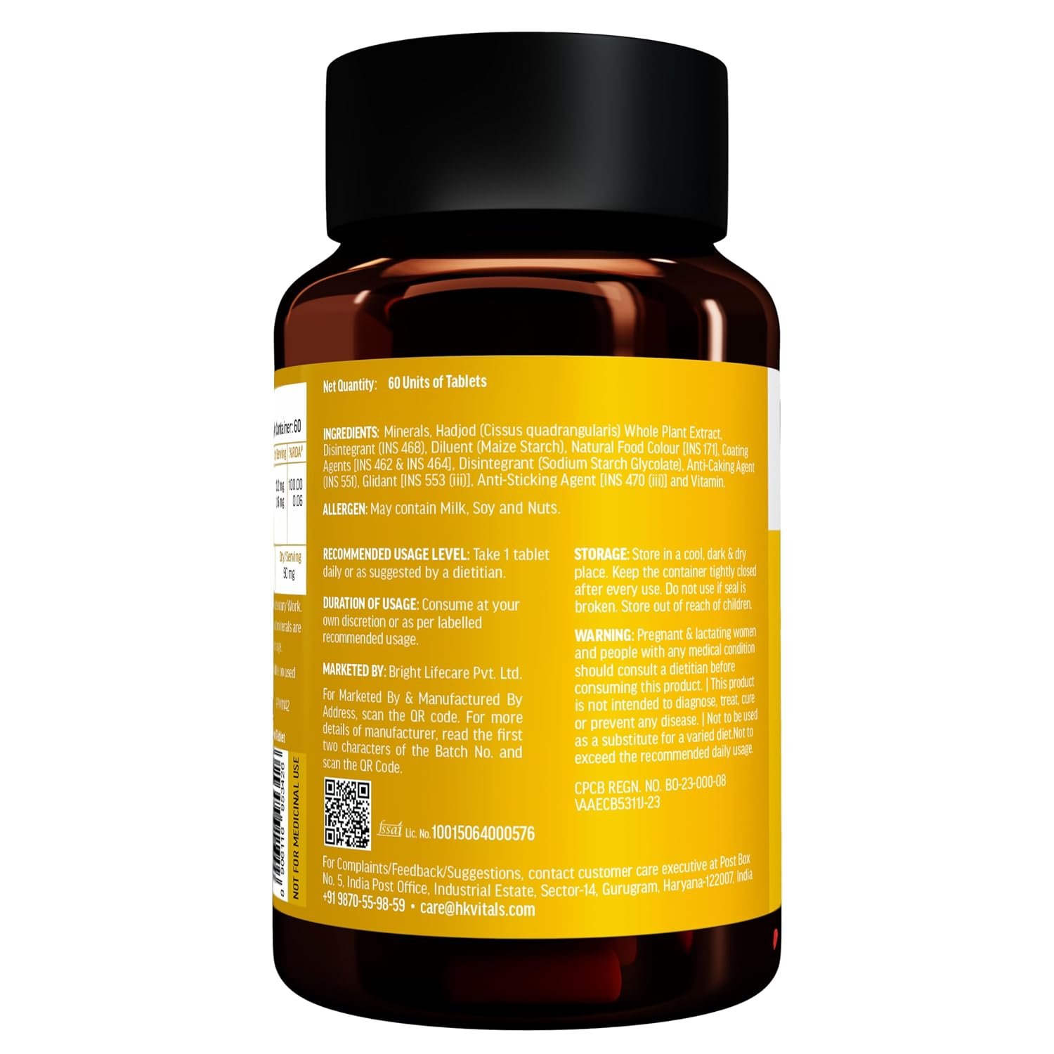 hk vitals Calcium + Vitamin D3 Supplement, 60 Tablets With Magnesium & Zinc | Supports Strong Bones & Joint Health thumbnail