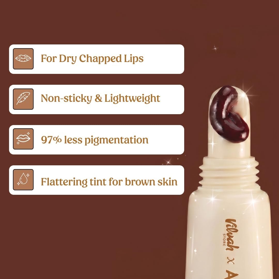 Vilvah Cream Bun Lip Balm| Hydrating & Nourishing Lip Balm for Dry, Chapped Lips| Soft Brown Tint with Mowrah Butter, Maple Syrup & Olive Squalane| Heals, Moisturizes & Evens Lip Pigmentatio thumbnail