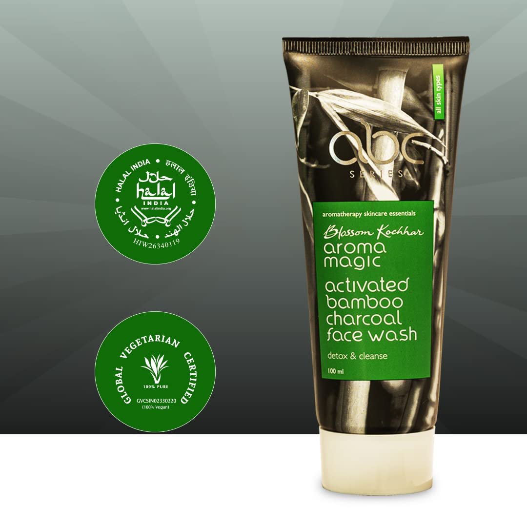 Aroma Magic Detox & Cleanse Face Wash, 100ml Activated Bamboo Charcoal & Lemon Essential Oil, Deep Cleansing, Brightening & Oil Control, Anti-Pollution thumbnail