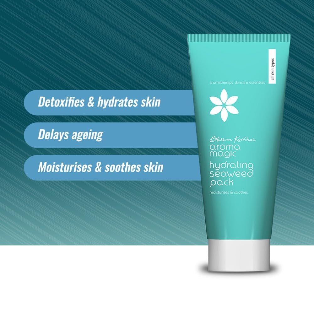 Aroma Magic Hydrating Seaweed Multi-use Face Pack| with lotus leaf, Vitamin C & E | For Instant Hydration| | Detoxify, Oxygenate & Delay Signs of Aging |for Men & Women |All Skin Types|100gm thumbnail