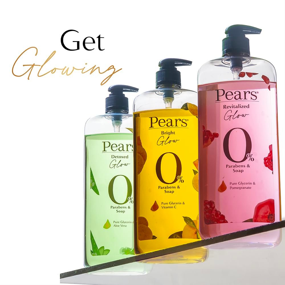 Pears 98% Pure Glycerin Detoxed Glow Body Wash with Aloe Vera and 0% Parabens & Soap for a Detoxed Glow, 750ml thumbnail