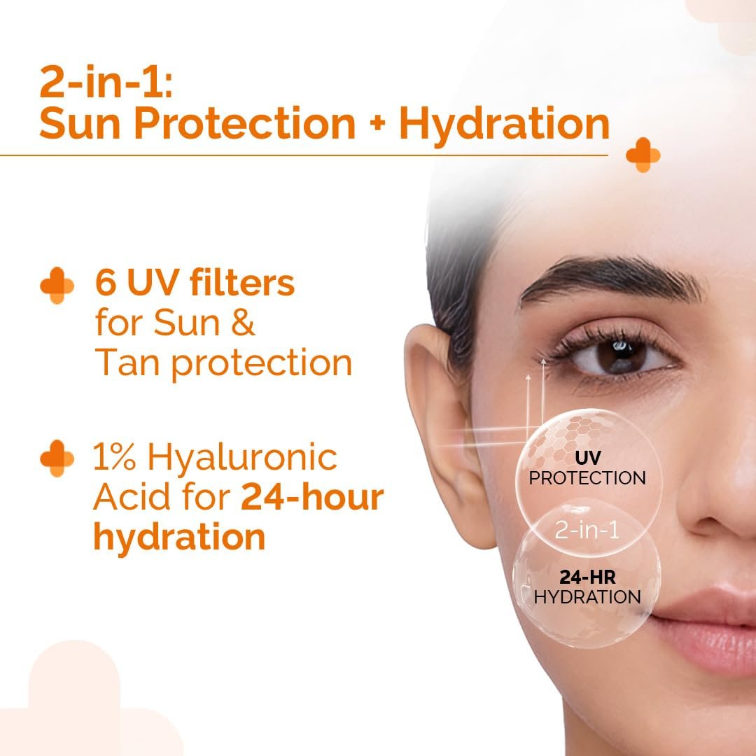The Derma Co 1% Hyaluronic Sunscreen Aqua Gel SPF 50 PA++++ | Hydrating, Lightweight & Non-Greasy |  Clinically Tested - (In-Vivo) | PPD-39 | 50 g thumbnail