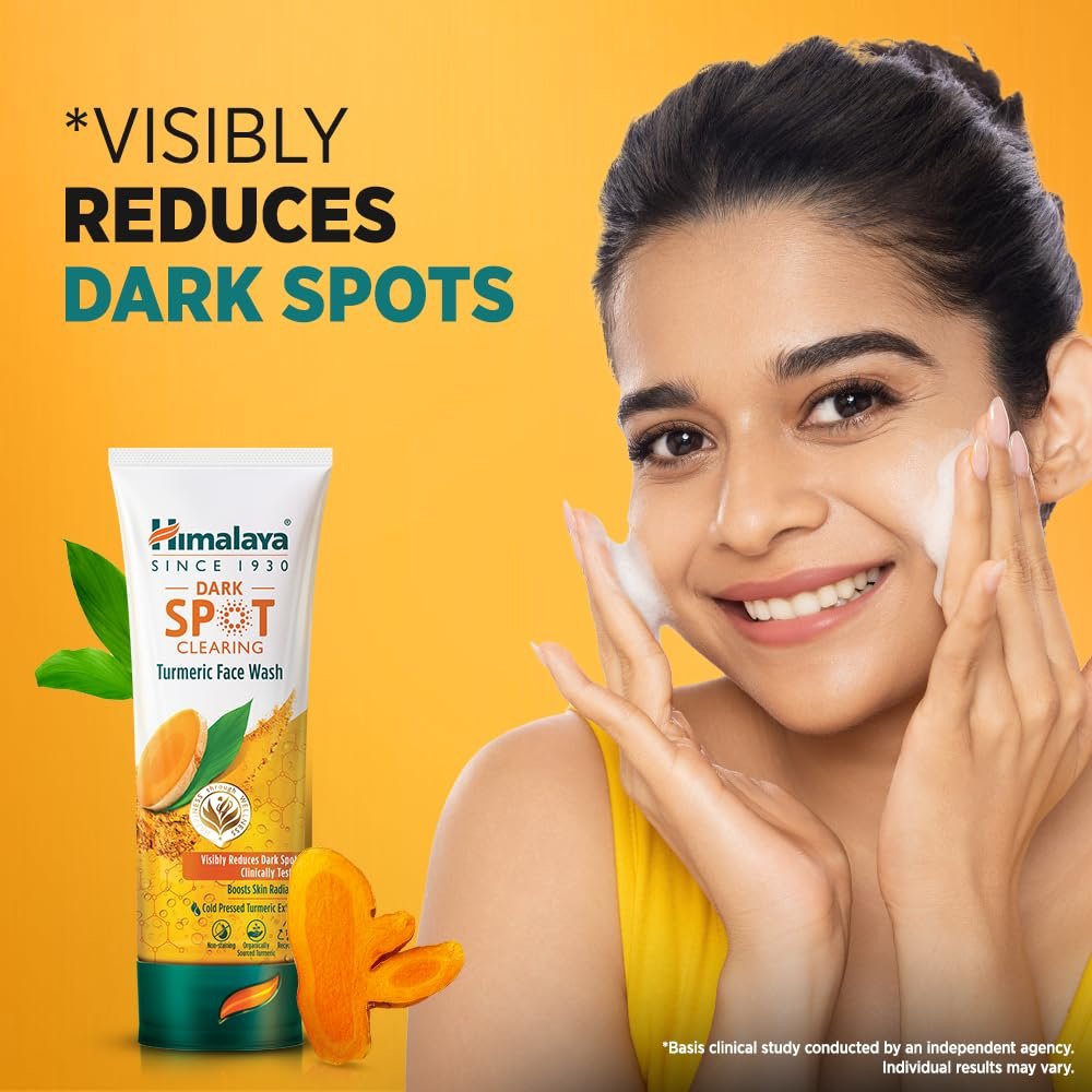 Himalaya Dark Spot Clearing Turmeric Face Wash | For glowing skin with Niacinamide | Suitable for all skin types |  For Men & Women | 100ml thumbnail