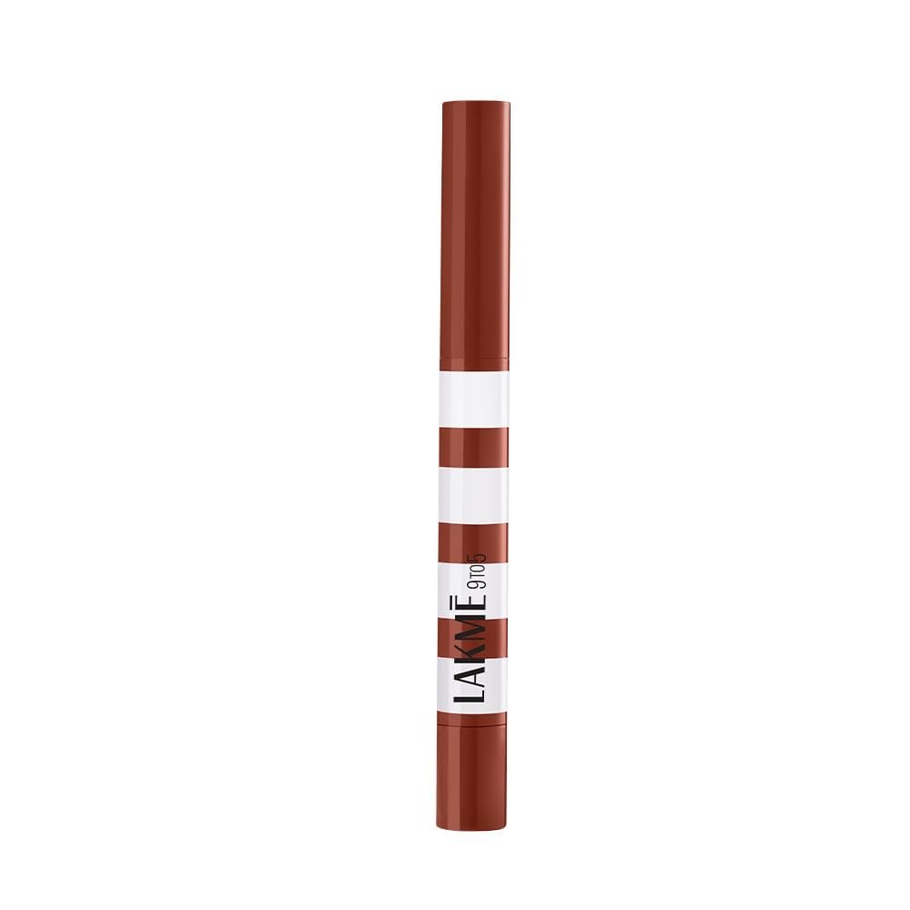 Lakme 9to5 Hya Beach Edit, Lipstick + Liner Duo, Pro Pink Medium, Infused with Hyaluronic Acid, Vitamin E, Jojoba Oil, Comfortable Matte Finish, SPF Powered, Hydrating Lipstick, 2+0.2 g thumbnail