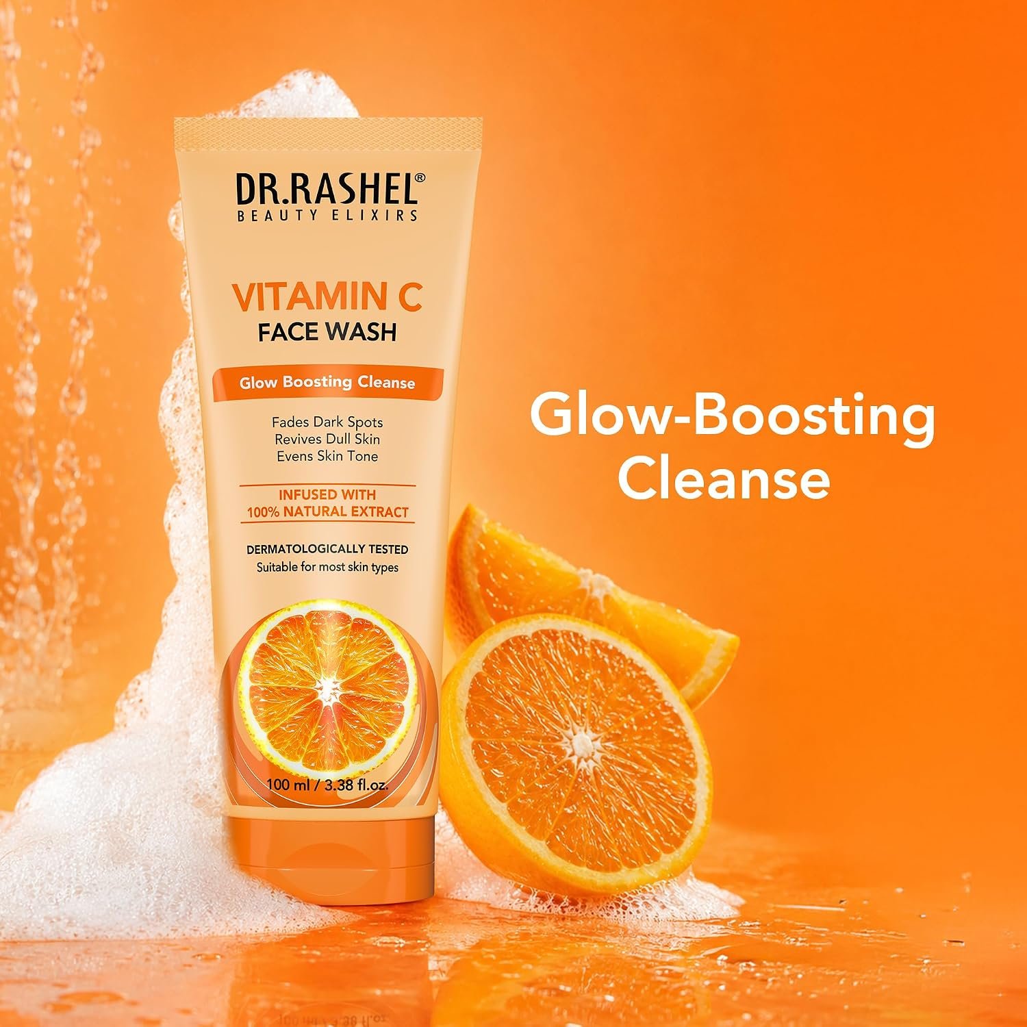 DR.RASHEL Beauty Elixirs Vitamin C Face Wash Enriched with Vitamin C Paraben, SLS & Silicone-Free Brightening Skin Cleansing For All Skin Types (100ml) thumbnail