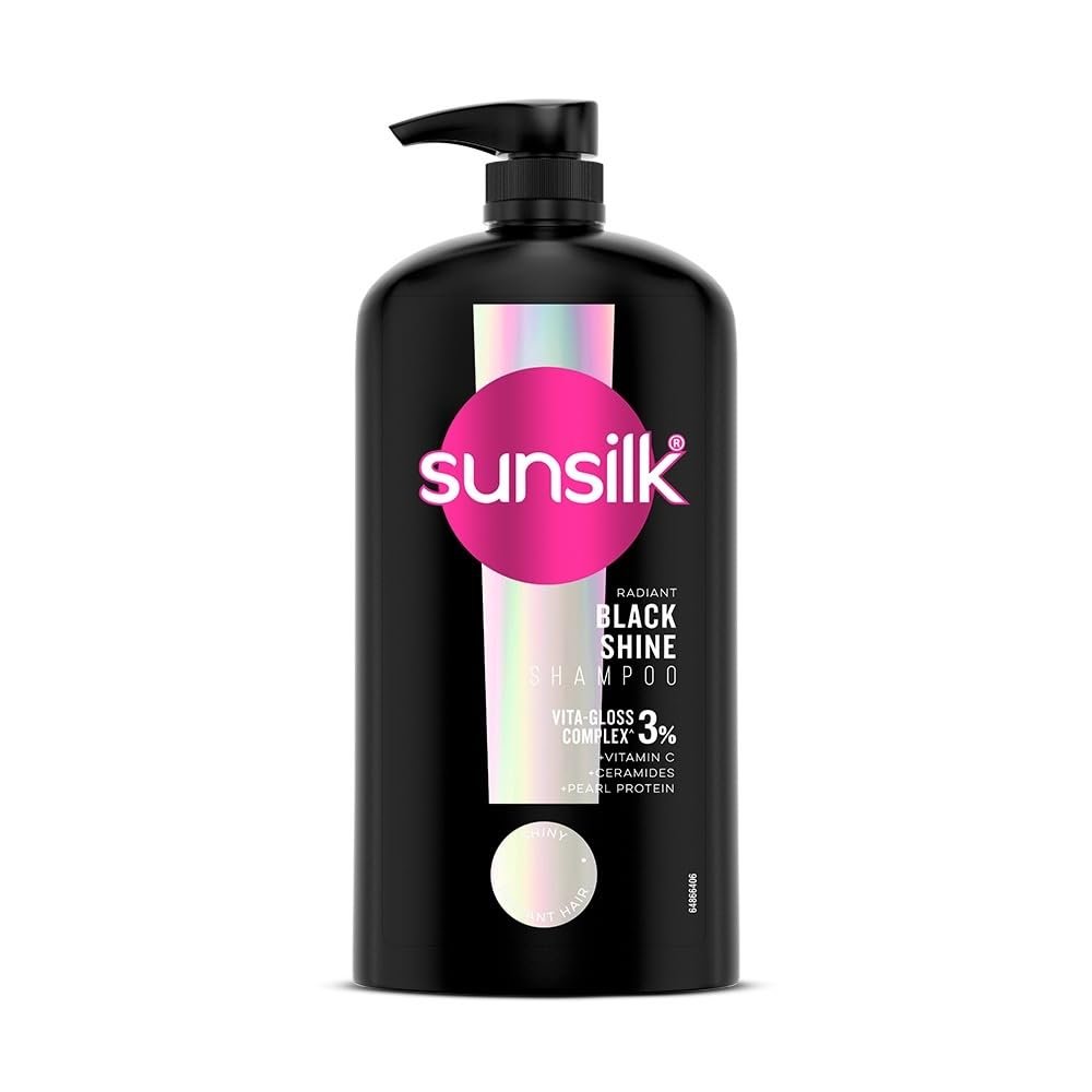 Sunsilk Stunning Black Shine Shampoo 1 L|| With Amla + Oil & Pearl Protein|| Gives Shiny|| Moisturised and Fuller Hair - Paraben Free thumbnail