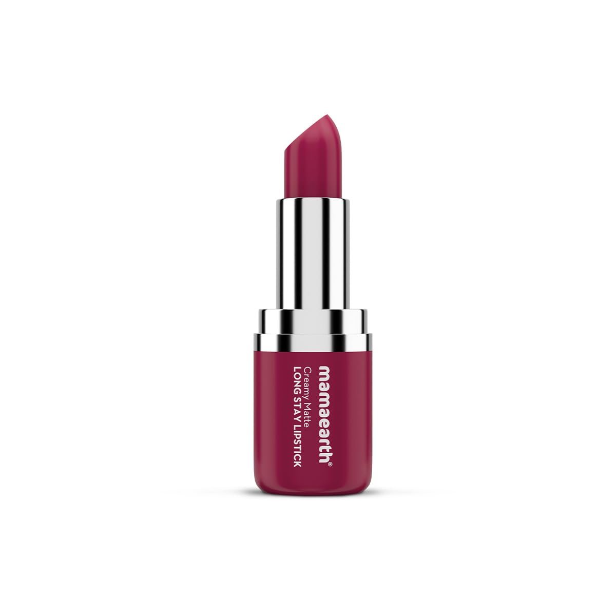 Mamaearth Creamy Matte Long Stay Lipstick with Murumuru Butter and Vitamin E for 8-Hour Long Stay 4.2g (Cranberry Crush) thumbnail