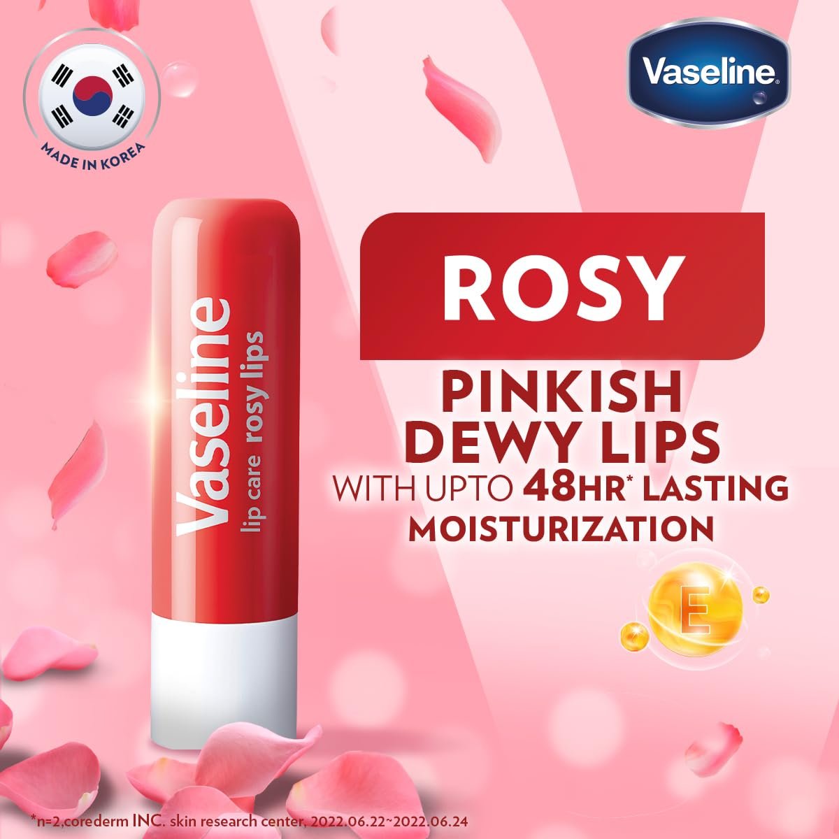 Vaseline Lip Care | Rosy Lips Tinted Lip Balm Stick | up to 48Hr moisturization | with almond oil & rose extract | made in South Korea | 4.8g thumbnail