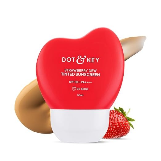 Dot & Key Strawberry Dew Tinted Sunscreen In-Vivo Tested SPF 50+ PA++++ With New-Age UV Filters - 06 Cinnamon - 50ml