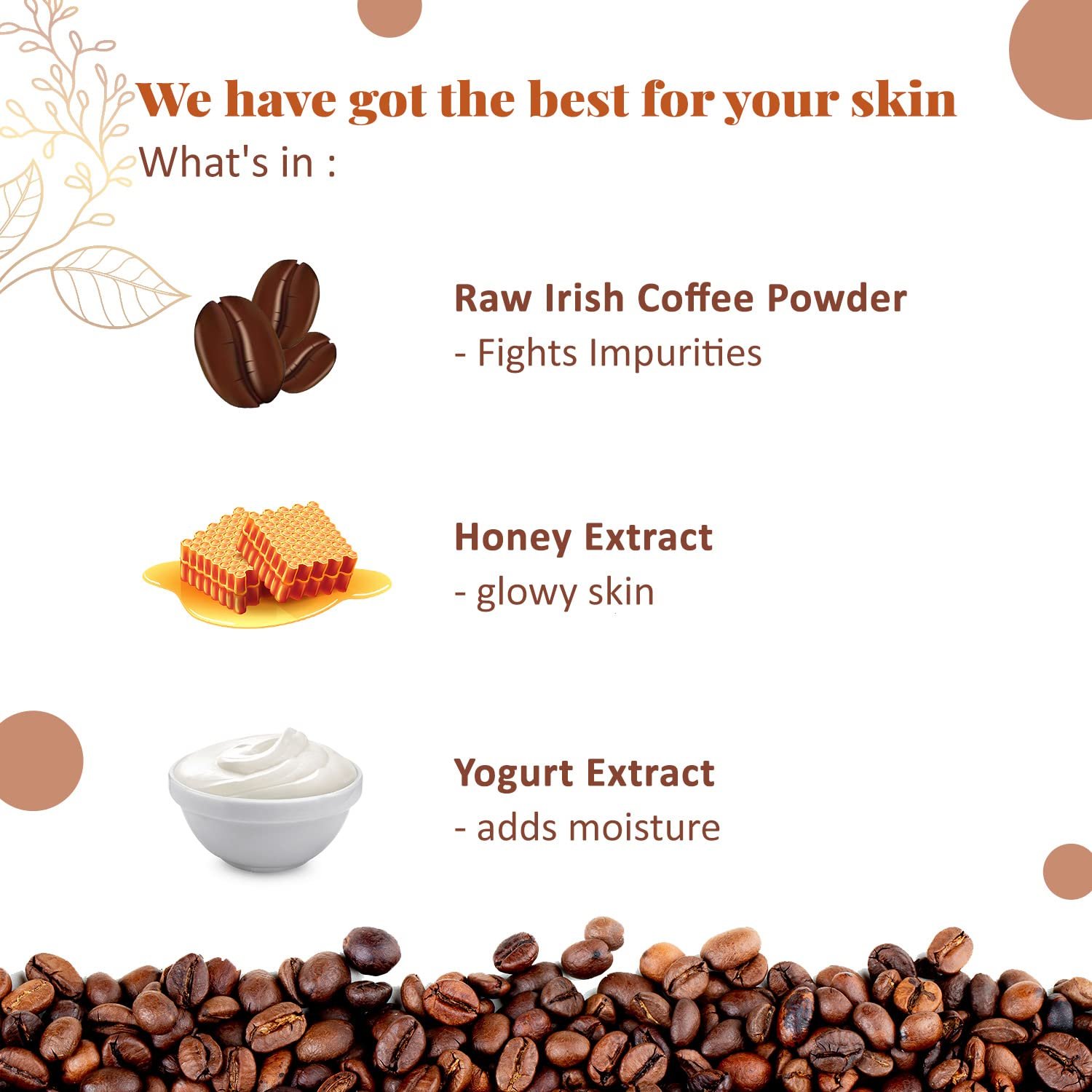 NutriGlow NATURAL'S Coffee Face Cleanser with Yogurt & Honey, 100 g thumbnail