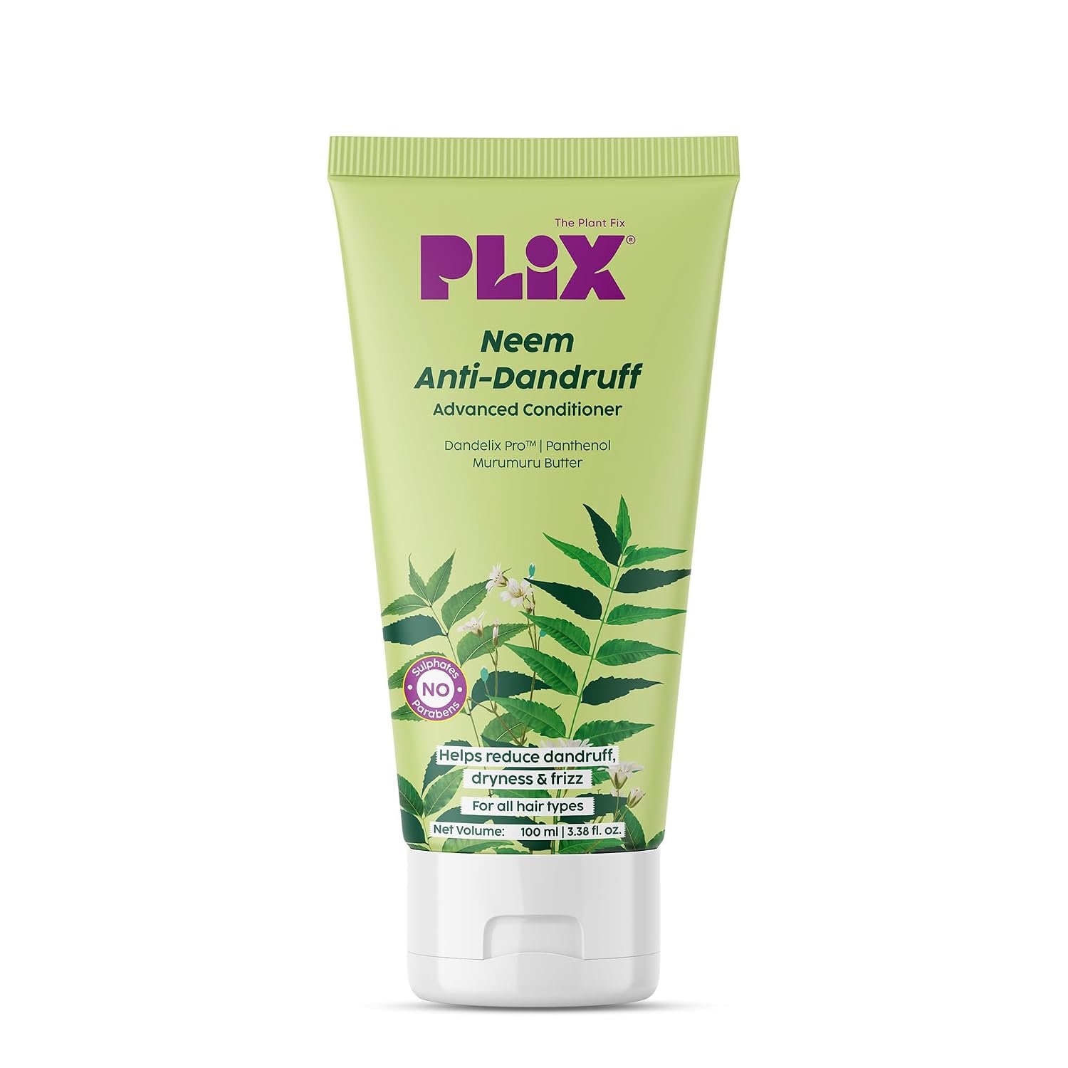 PLIX - THE PLANT FIX Neem Anti-Dandruff Advanced Conditioner | Reduces Dandruff, Dryness & Frizz | With Dandelix Pro™ & Murumuru Butter | Locks in Moisture | Paraben & Sulphate Free | 100 ml