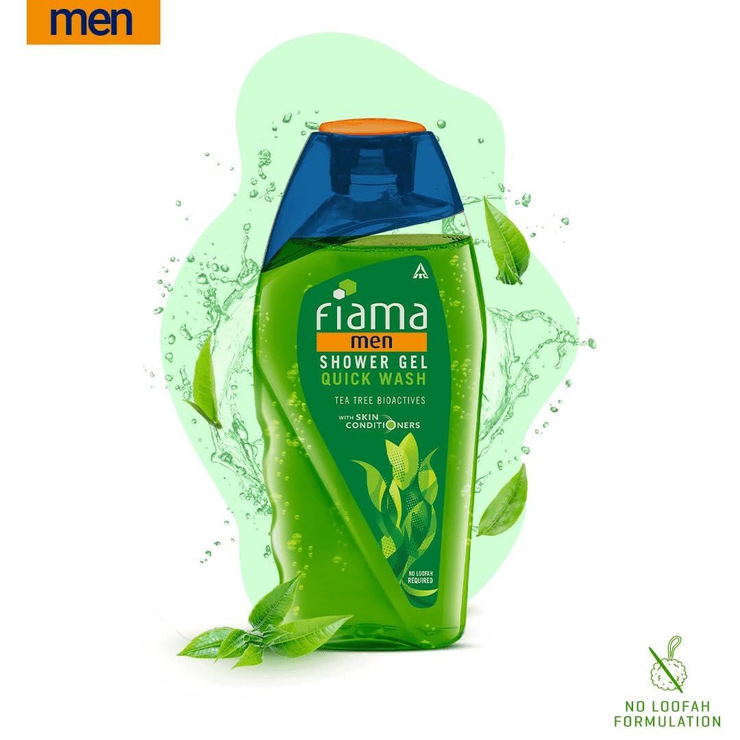 Fiama Men Body Wash Shower Gel Quick Wash, 250ml, Body Wash for Men with Skin Conditioners for Moisturised, Soft & Refreshed Skin, Mens Moisurising Bodywash for Dry Skin thumbnail