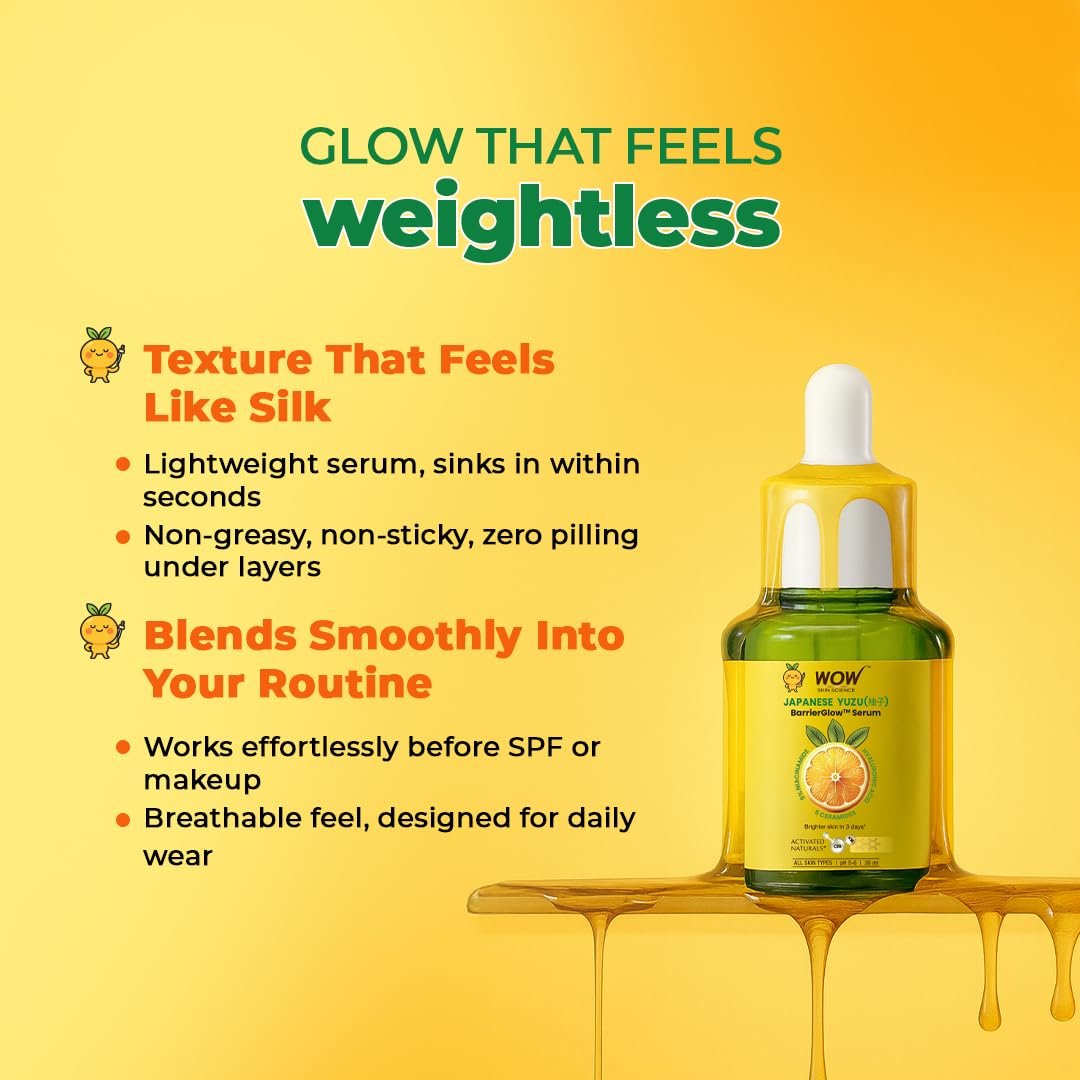 WOW Skin Science Vitamin C Serum | Face Serum with Niacinamide | Japanese Yuzu BarrierGlow™ | 10% Sodium Ascorbyl Phosphate, 5 Ceramides & Hyaluronic Acid | 30ml thumbnail