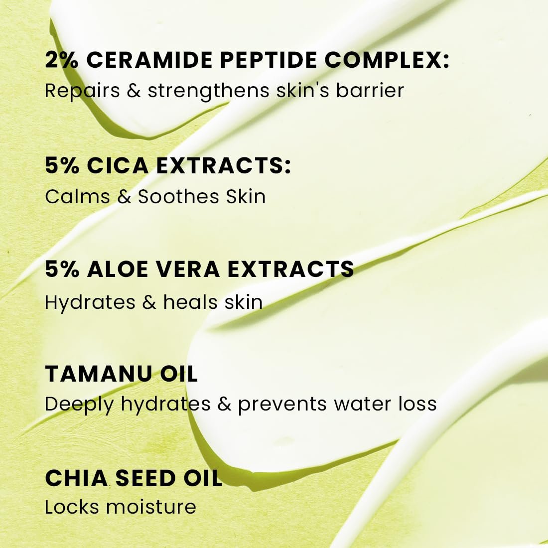 Hyphen 2% Ceramide-Peptide Complex Barrier Repair Face Moisturizer- Normal to Dry Skin | Lightweight Gel Cream, Oil-Free Hydration for dry skin | for Women, Men -50ml thumbnail