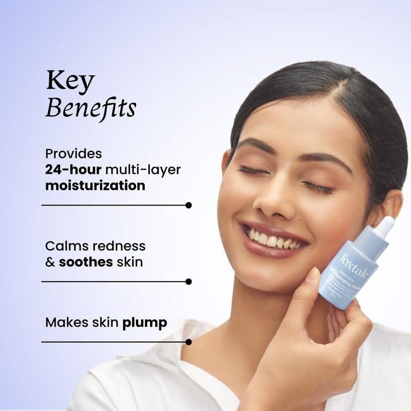 FoxTale Hyaluronic Acid Serum For Plump,Glowing Skin With Vitamin B5,Betaine|Intense 24-Hour Hydration,Brightening| thumbnail