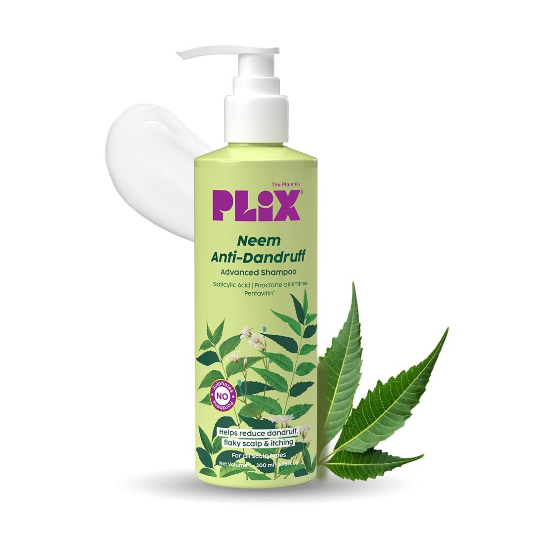The Plant Fix Plix Neem Anti-Dandruff Advanced Shampoo | Piractone Olamine & Pentavitin Paraben & Sulphate Free | For Men & Women | 200ml thumbnail