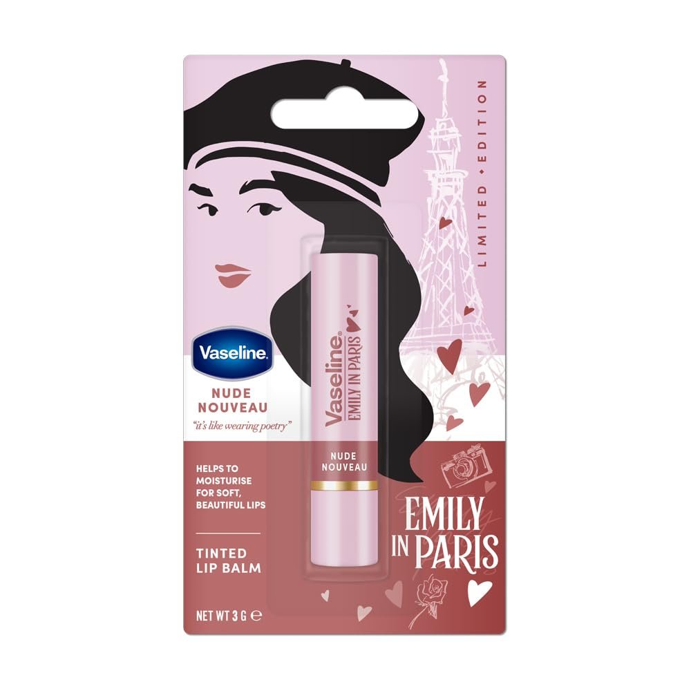 Vaseline Nude Nouveau | Emily in Paris Limited Edition | Nude Tinted Lip Balm Stick, 24H Moisturization, 3g thumbnail