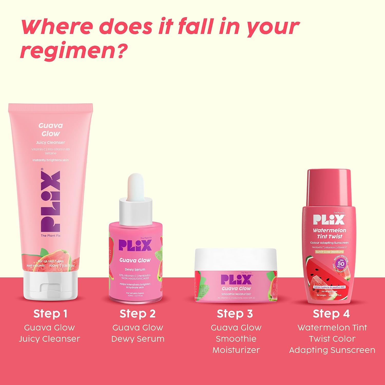 PLIX THE PLANT FIX Watermelon Tint Twist Colour Adapting Sunscreen SPF 50++++ With New Age UV-Filters | In Vivo Tested | Broad Spectrum Protection | Lightweight, Non-sticky | thumbnail