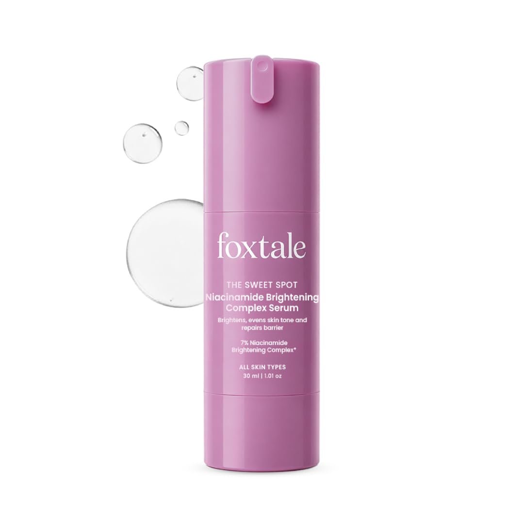 Foxtale 7% Niacinamide Face Serum | Fades Blemishes & Acne Marks | Reduce Dark Spots | Controls Oil and Brightens Skin | Lightweight & Non-sticky | All Skin Types | Men & Women - 30ml