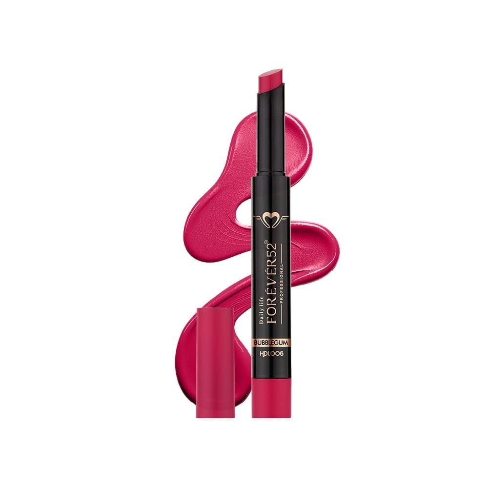 Daily Life Forever52 Hydra Lipstick, Semi-Matte Finish| Enriched with Hyaluronic Acid, Vitamin E & UVB Filter| 97% Lip Darkness Reduction | Vegan & Cruelty Free (BUBBLEGUM-06, 2g) thumbnail