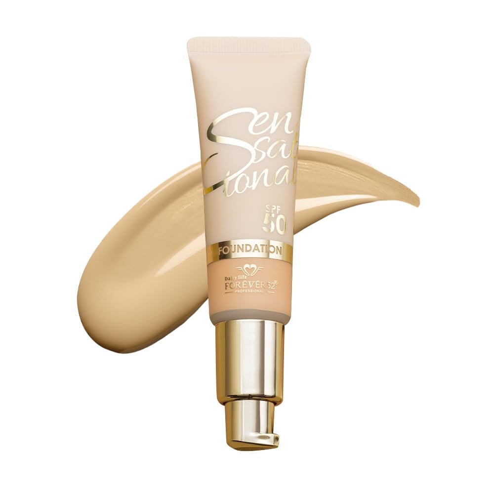 Daily Life Forever52 Sensational SPF 50+ Foundation (Biscuit-06, 30ML) Enriched with Hyalorinic Acid. Niacinamide and Vitamin E| Upto 12Hrs Longlasting Radiant Finish