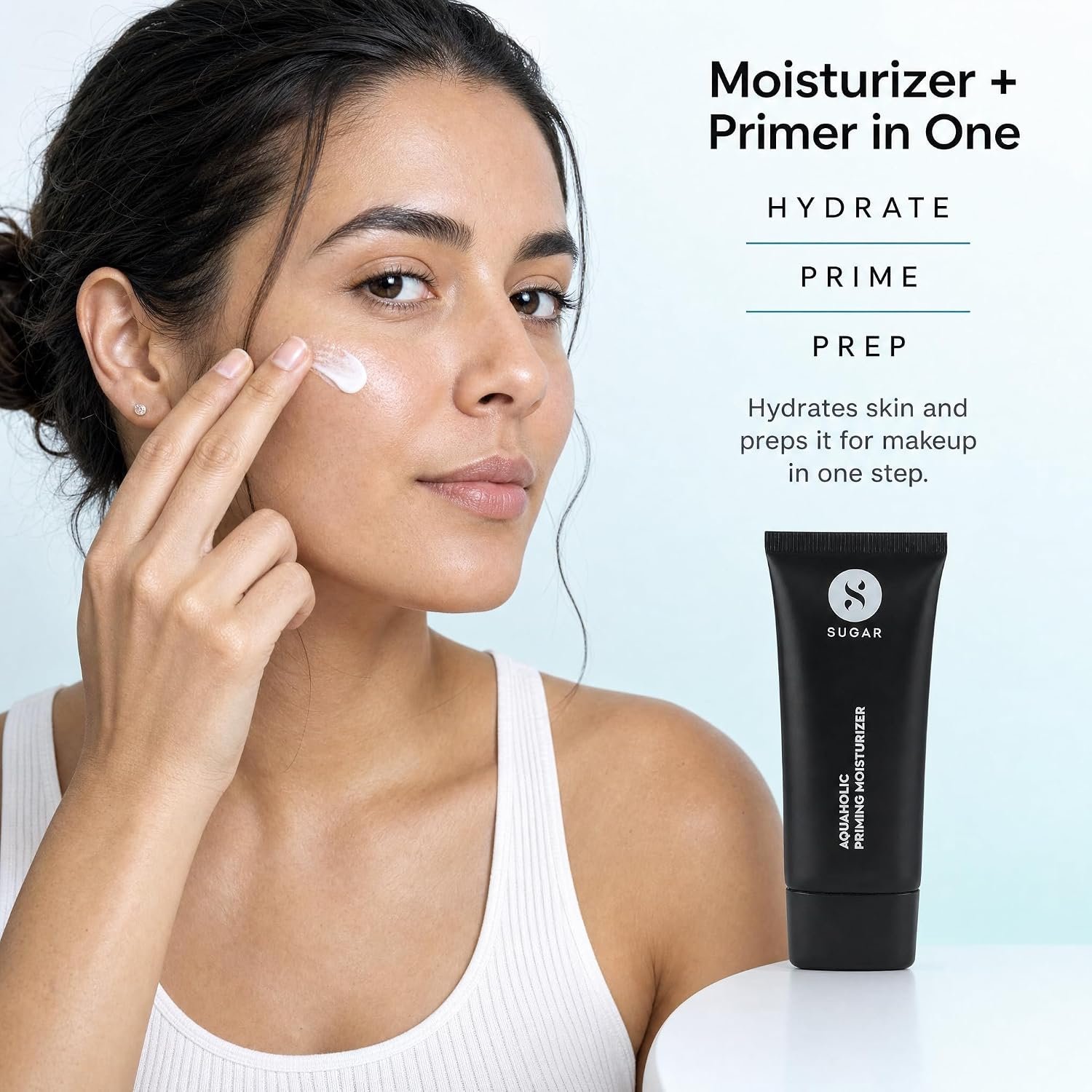 SUGAR Cosmetics Aquaholic 2 in 1 Priming Moisturizer | Non-greasy | Lightweight Formulation | 30 ml thumbnail