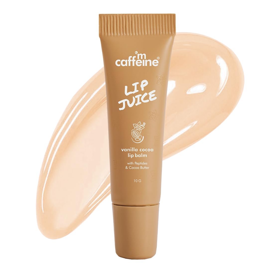 mCaffeine Lip Juice Vanilla Cocoa Lip Balm | 24 hrs Moisturization | Sweet Vanilla Flavor | With Peptides, Cocoa Butter & Vitamin E | Heals Dry & Chapped Lips | Lip Balm For Men & Women - 10 thumbnail