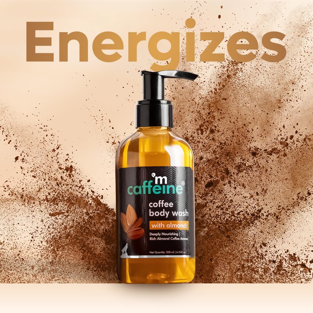 mcaffeine Coffee Body Wash With Almonds | De-Tan & Deep Cleansing Shower Gel|Enriched With Vitamin E&In Energizing Nutty Almond Aroma|Shower Gel 200M thumbnail