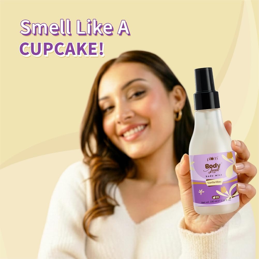 Plum Bodylovin' Vanilla Vibes Body Mist for Women | Long Lasting Vanilla Fragrance with Warm & Cozy Vanila Scent |Body Spray - 100ml thumbnail