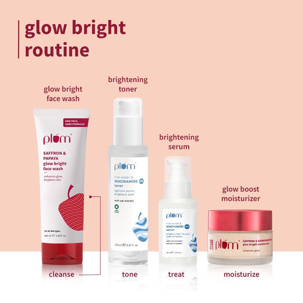 Plum Saffron & Papaya Glow & Brightening Face Wash with Vitamin B5 100ml thumbnail