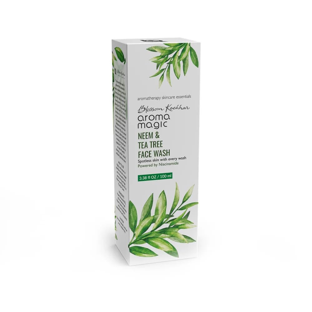 Aroma Magic Neem & Tea Tree Face Wash with 5% Niacinamide – Cleanser with Anti-Acne & Antibacterial Formula with Neem & Tea Tree Oil for Oily, Pimple-Prone Skin, 100ml thumbnail