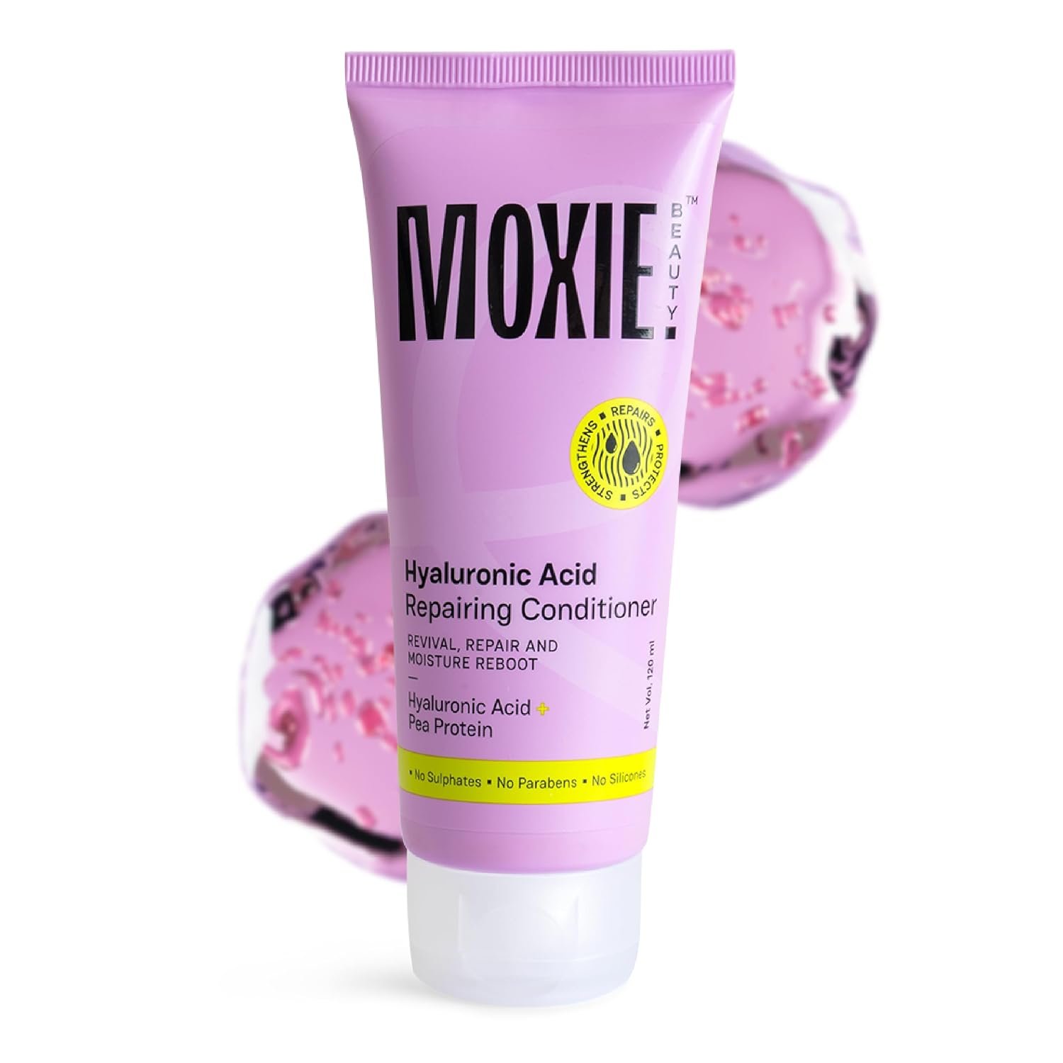 Moxie Beauty Hyaluronic Acid Silicone Free Conditioner 120 ml Hyaluronic Acid Conditioner | Silicone-Free Formula | Hydrates, Softens & Smooths Hair | Helps Control Frizz