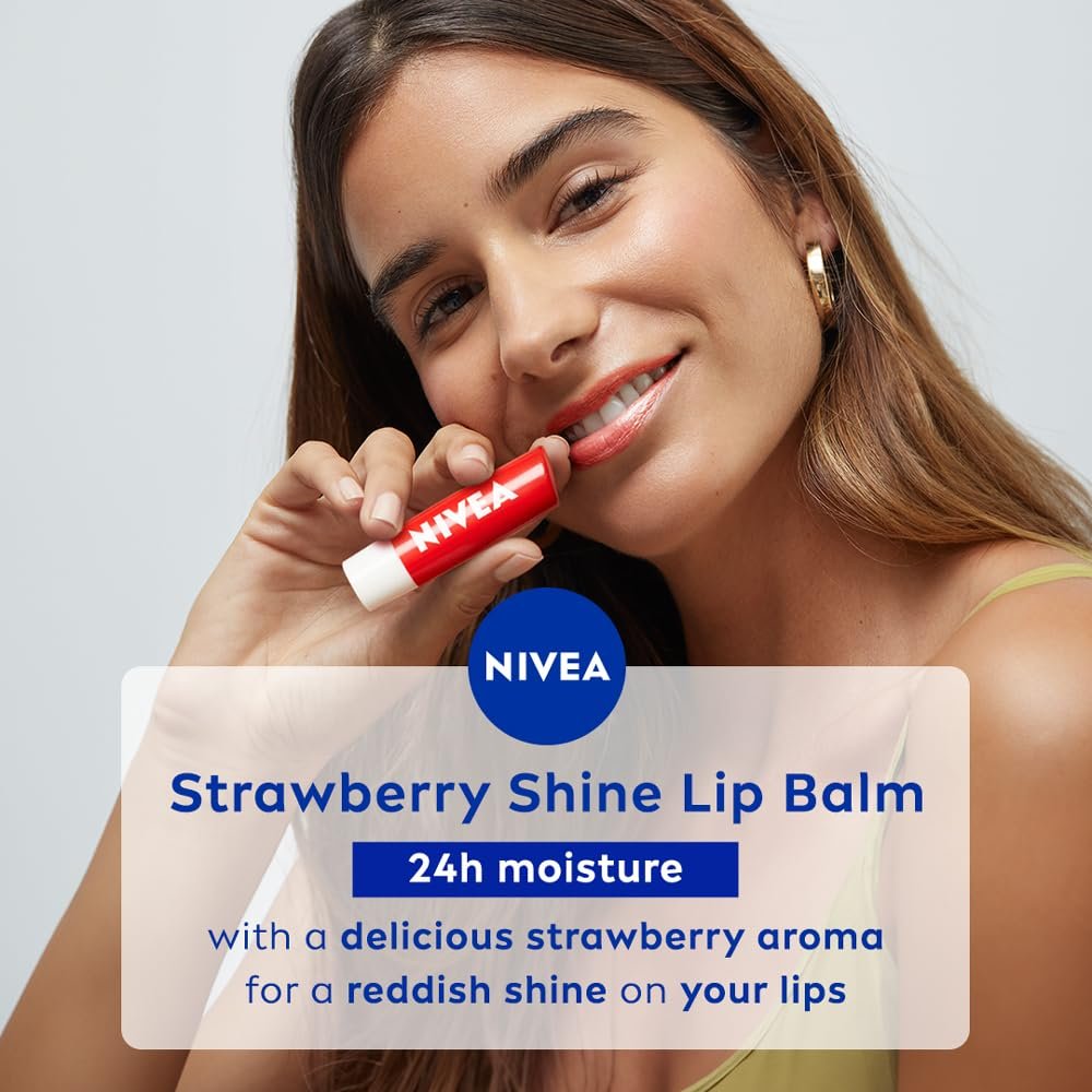 NIVEA Strawberry Shine Lip Balm 4.8gm thumbnail