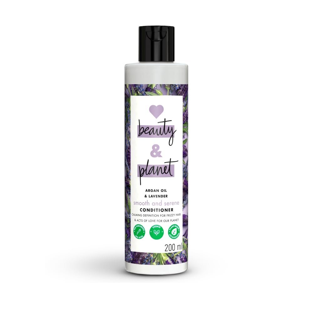 Love Beauty & Planet Argan Oil and Lavender Paraben Free Smooth and Serene Conditioner|No Parabens| No Dyes| 200ml thumbnail