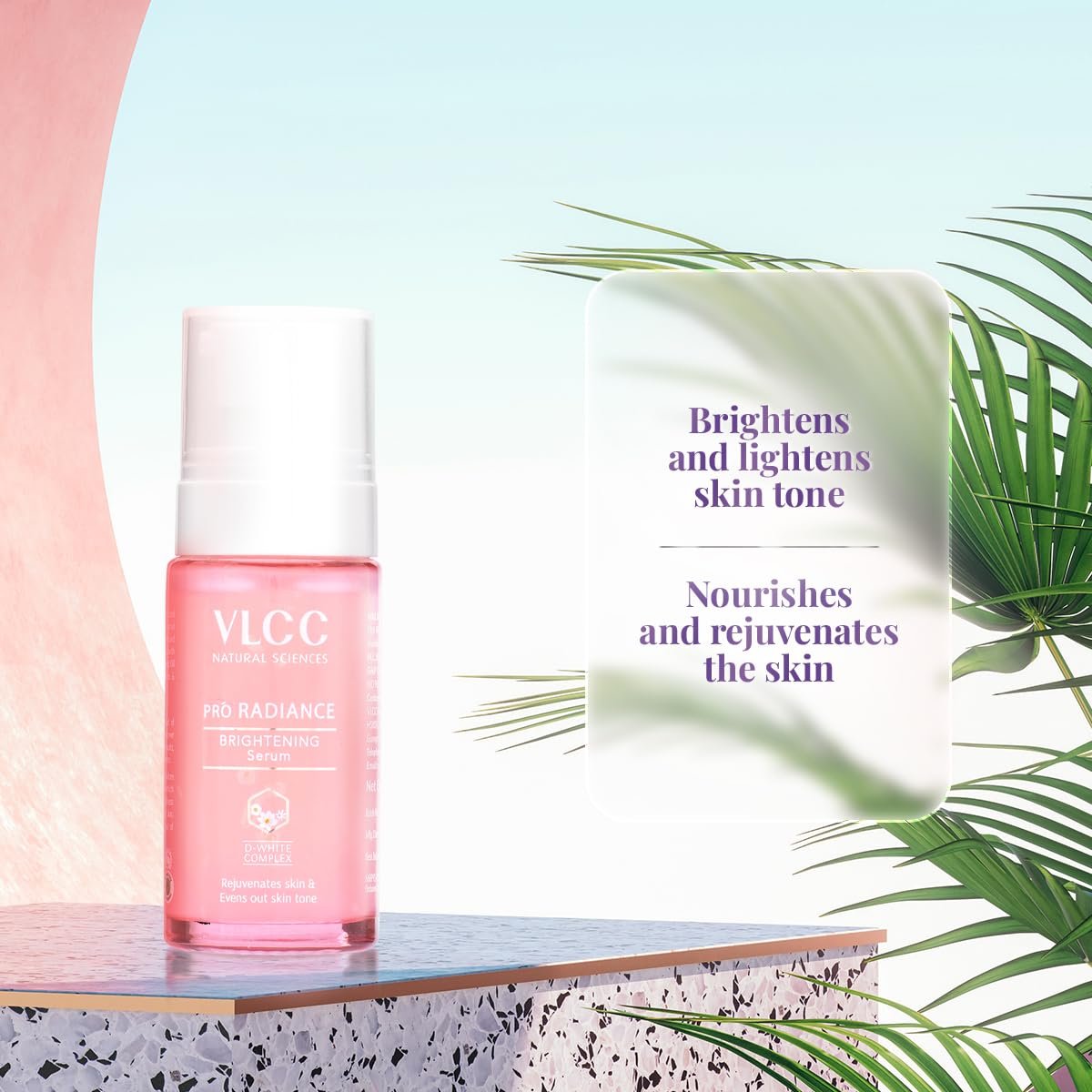 VLCC Pro Radiance Skin Brightening Serum - 40ml | Nourish, Rejuvenates Skin, Lighten Dark Spots, and Evens Out Skin Tone | With D-White Complex, Nutmeg Oil & Acai Berry. thumbnail