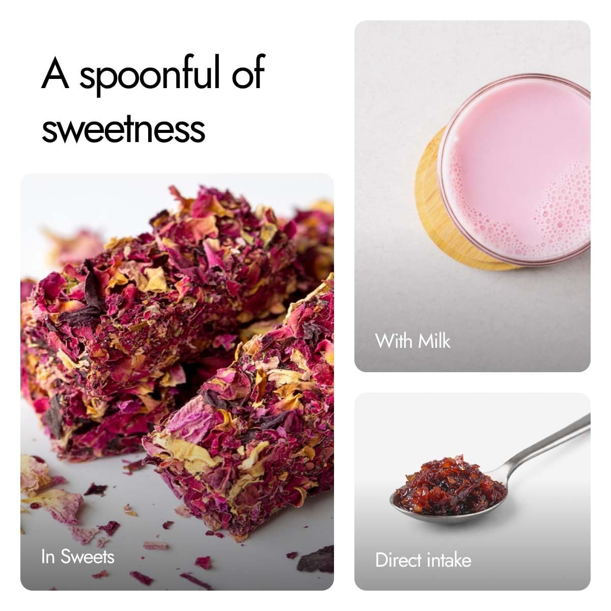 Organic Damask Rose Gulkand | Traditional Sun-Cooked Rose Petal Preserve | Made with Organic Rose Petals & Mishri | No Artificial Colours or Flavours | 300g thumbnail