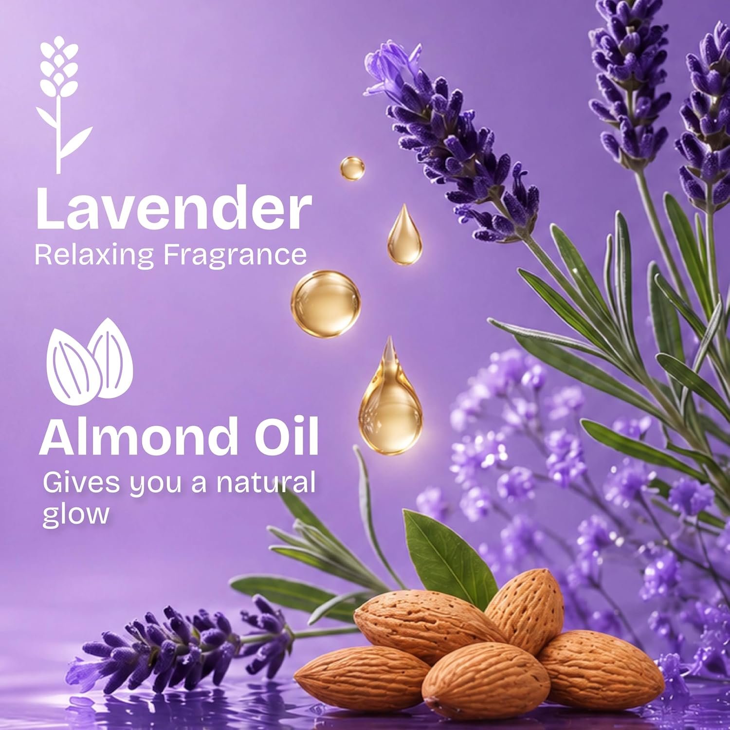 Vivel Lavender & Almond Oil Moisturizing Body Wash | Quick Wash-Off Formula for Soft, Smooth & Nourished-Looking Skin | Daily Body Cleanser | 350ml thumbnail