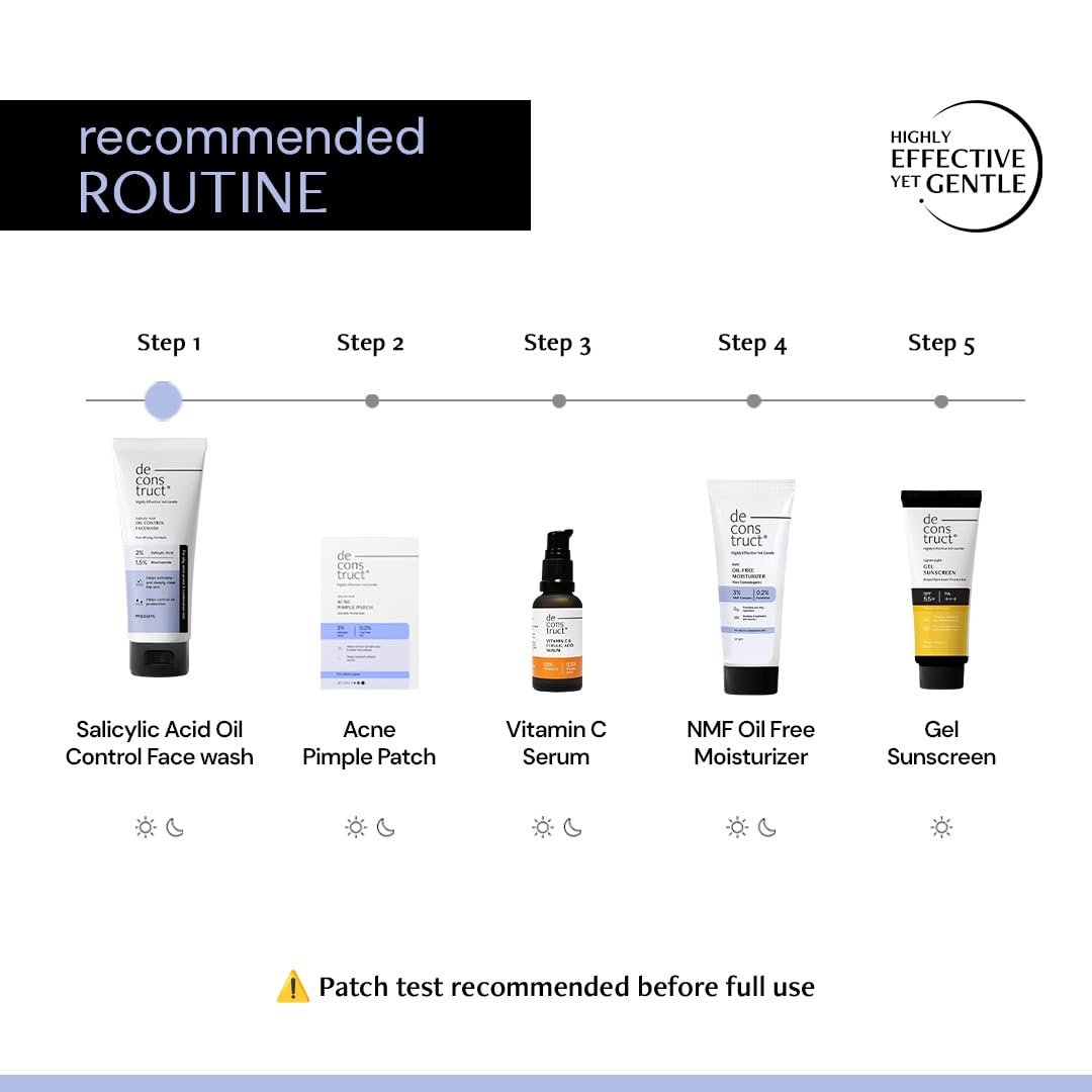 Deconstruct 2% Salicylic Acid Oil Control Face Wash with Niacinamide| For Oily, Combination, Normal Skin | Facewash for Men & Women | 100g thumbnail